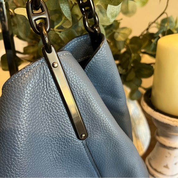 Coach Dalton All Leather Blue tote Bag - Picture 5 of 12